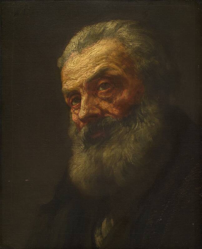 Portrait of an Old Man by Alphonse Legros, null