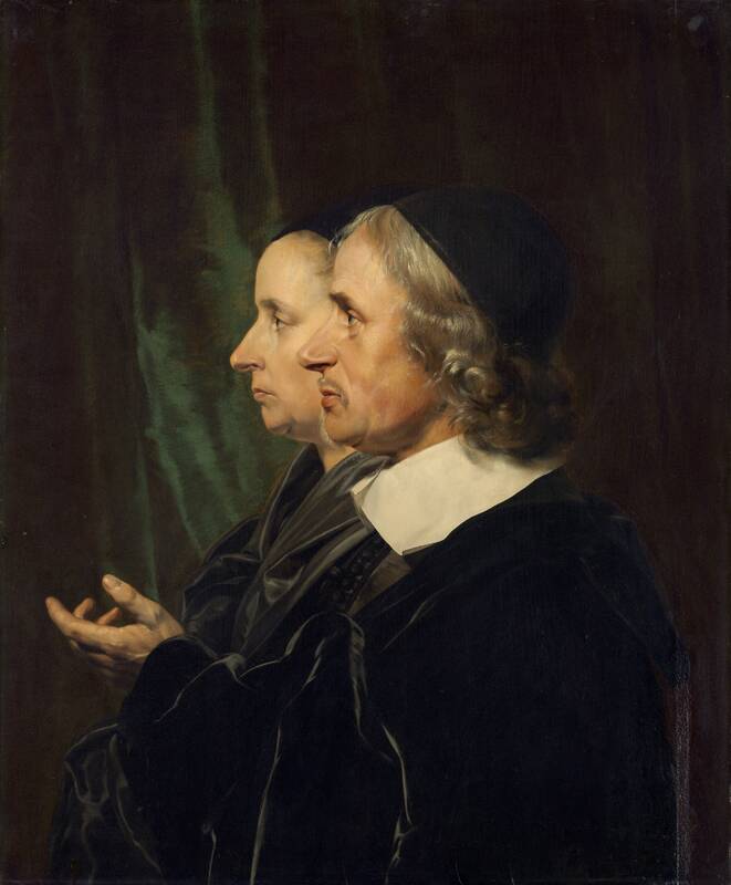 Portrait of the Artist's Parents, Salomon de Bray and Anna Westerbaen by Jan de Bray, 1664