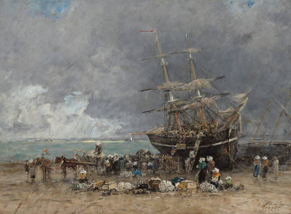 Return of the Terre-Neuvier by Eugène Boudin, 1875