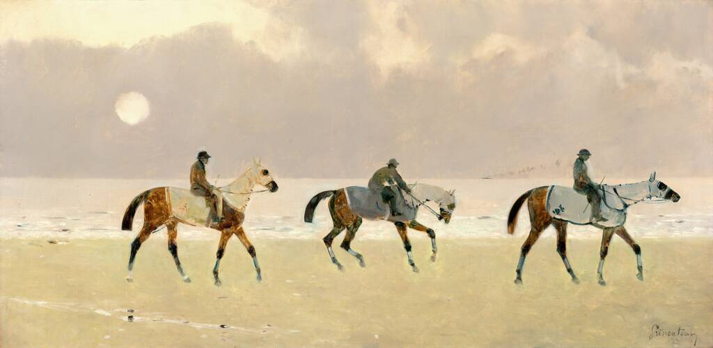 Riders on the Beach at Dieppe by Rene Pierre Charles Princeteau, 1892