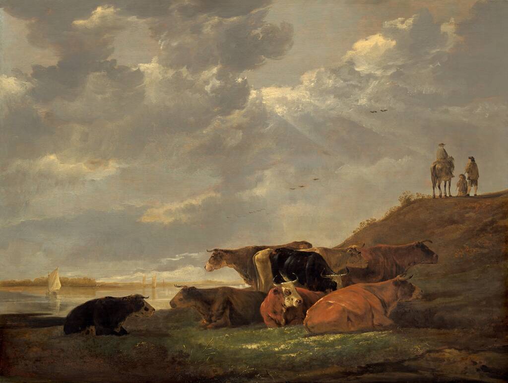 River Landscape with Cows by Aelbert Cuyp, 1645/1650
