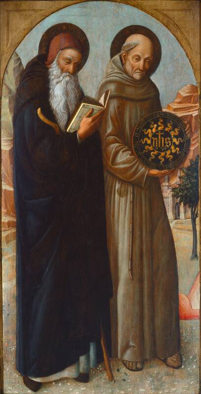 Saint Anthony Abbot and Saint Bernardino of Siena by Jacopo Bellini, 1459