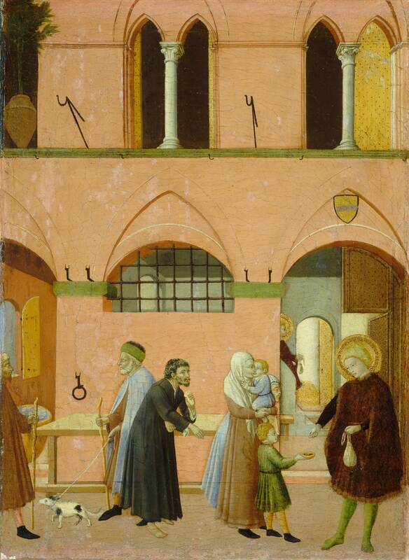 Saint Anthony Distributing His Wealth to the Poor by Master of the Osservanza, c. 1430/1435