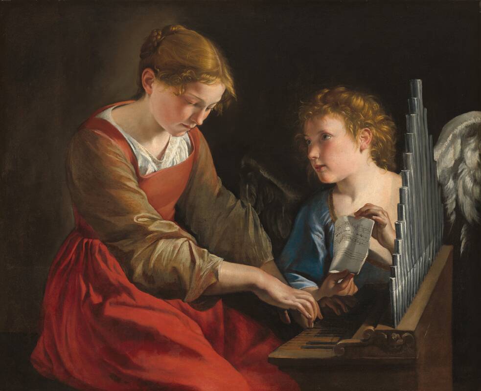 Saint Cecilia and an Angel by Orazio Gentileschi, c. 1617/1618 and c. 1621/1627
