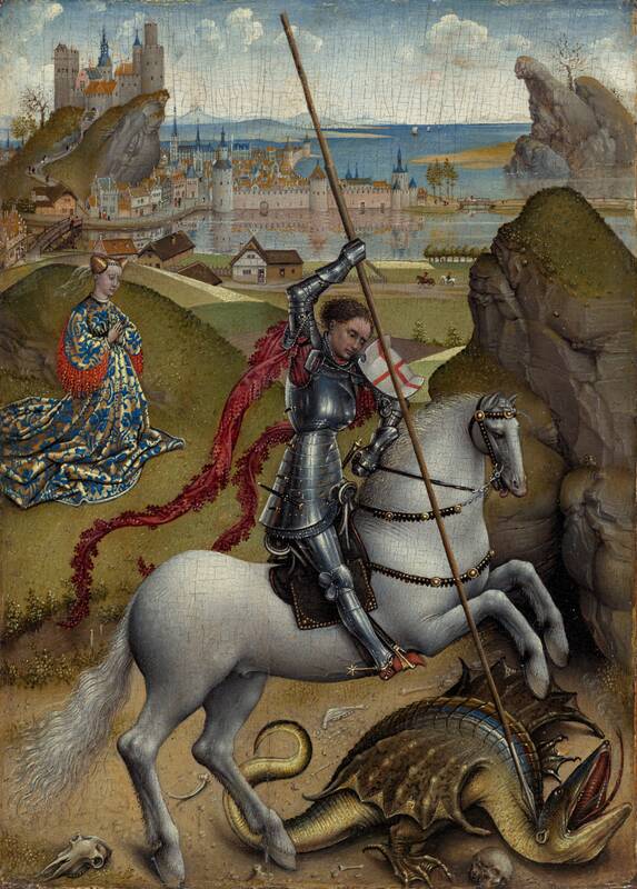 Saint George and the Dragon by Rogier van der Weyden, c. 1432/1435