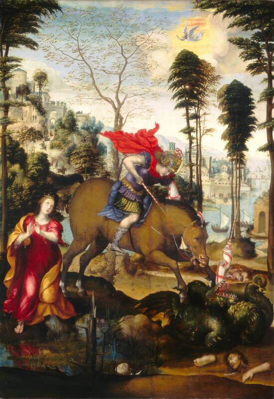 Saint George and the Dragon by Sodoma, probably 1518