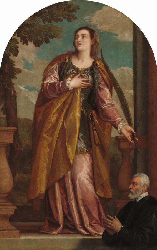 Saint Lucy and a Donor by Veronese, c. 1585/1595