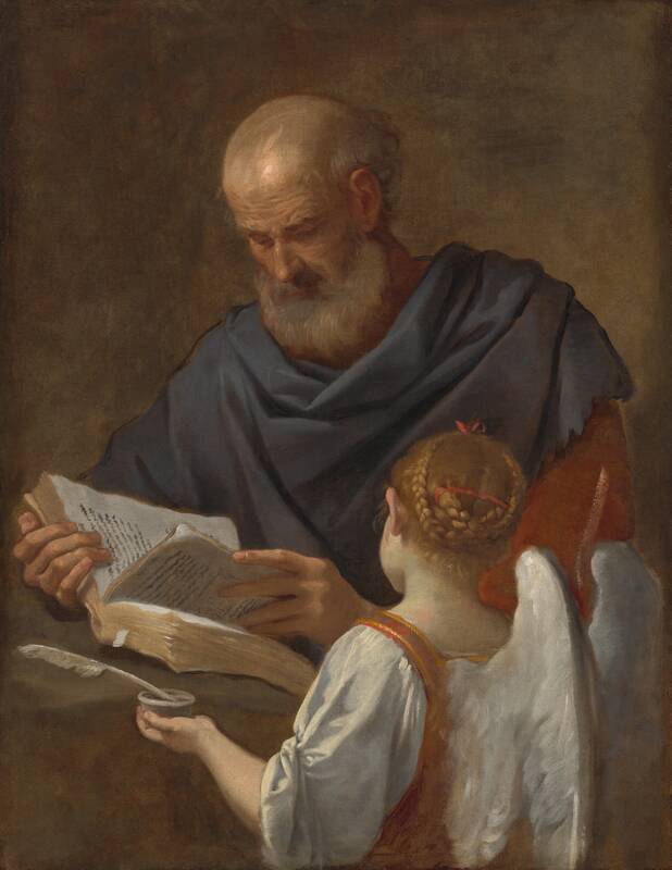 Saint Matthew and the Angel by Simone Cantarini, c. 1645/1648
