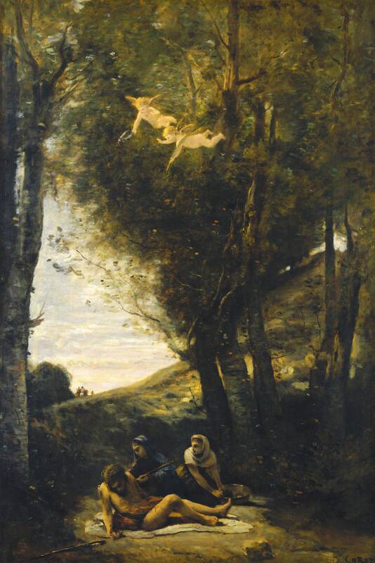 Saint Sebastian Succored by the Holy Women by Jean-Baptiste-Camille Corot, 1874
