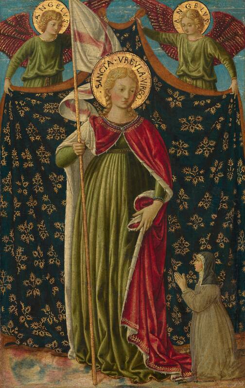 Saint Ursula with Two Angels and Donor by Benozzo Gozzoli, c. 1455/1460