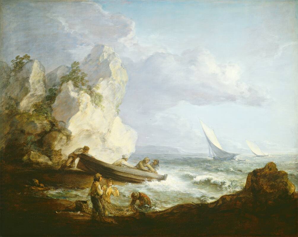 Seashore with Fishermen by Thomas Gainsborough, c. 1781/1782
