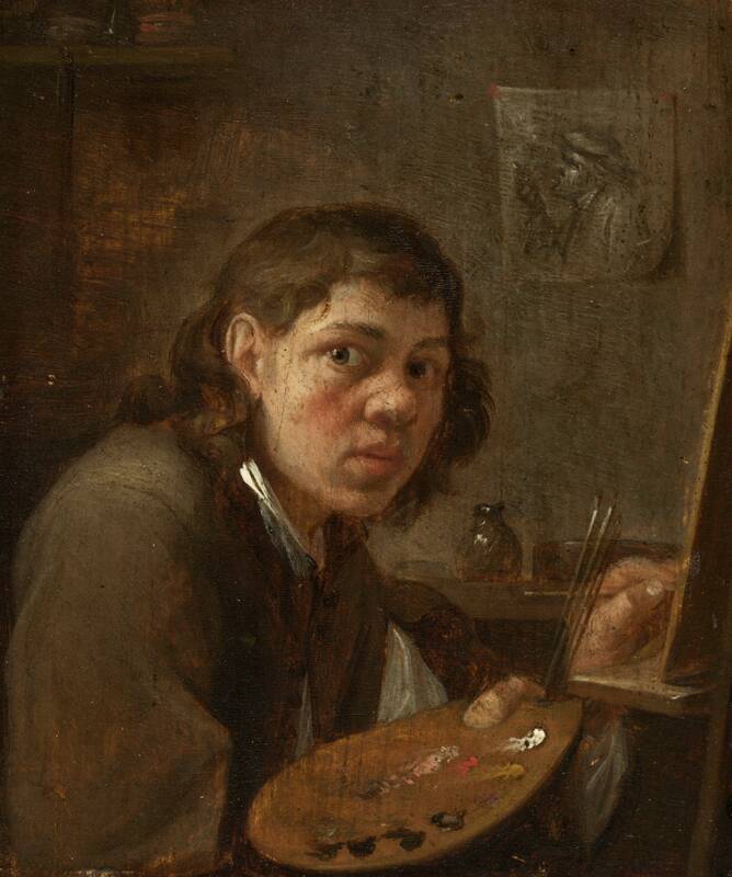 Self-Portrait in the Studio by Gillis van Tilborgh the Younger, c. 1645