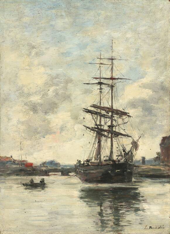 Ship on the Touques by Eugène Boudin, c. 1888/1895