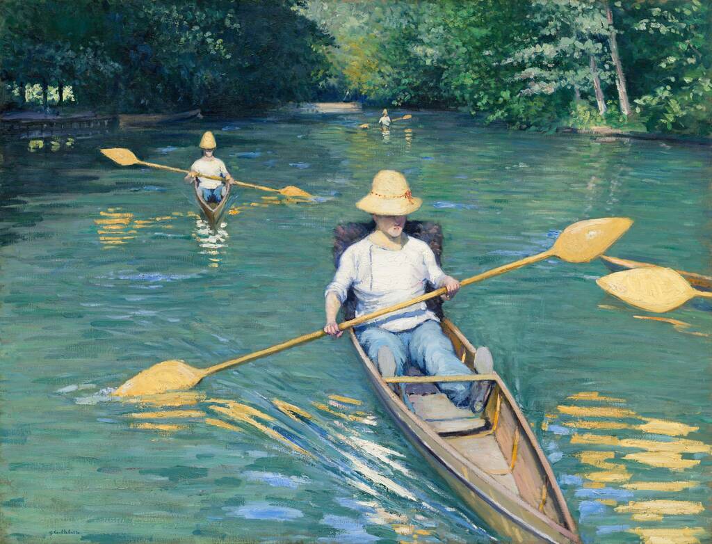 Skiffs by Gustave Caillebotte, 1877