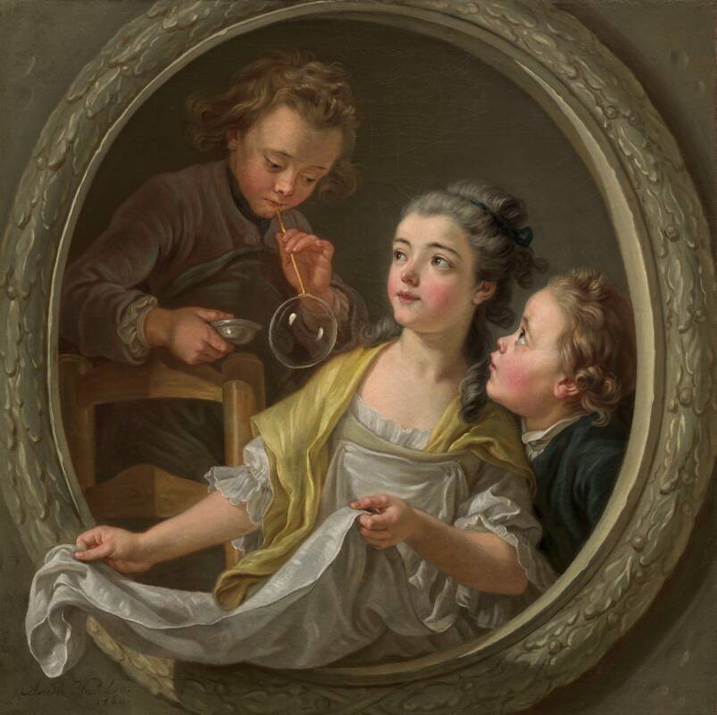 Soap Bubbles by Charles Amédée Philippe Van Loo, 1764