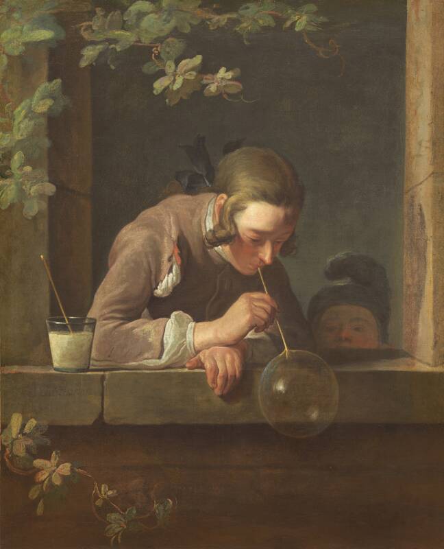 Soap Bubbles by Jean Siméon Chardin, probably 1733/1734