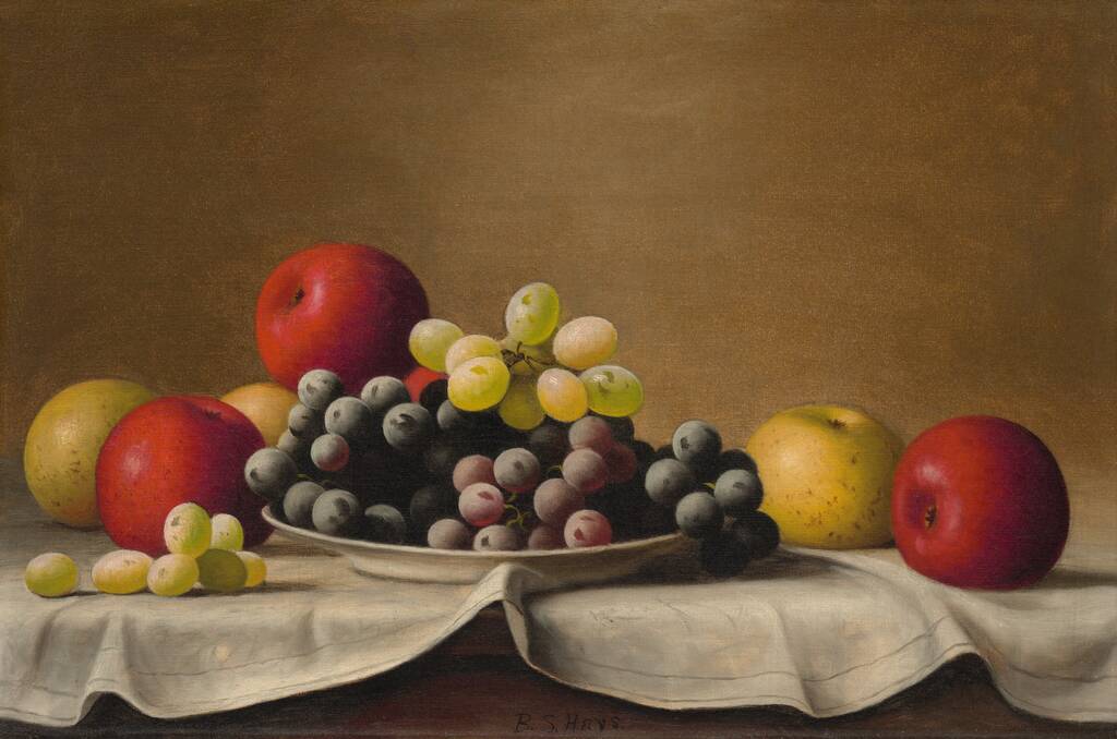 Still Life, Apples, Grapes by Barton Stone Hays, n.d.