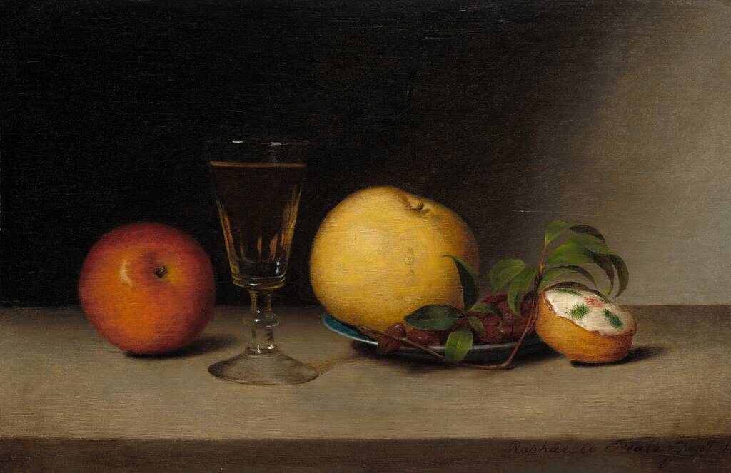 Still Life with Apples, Sherry, and Tea Cake by Raphaelle Peale, 1822