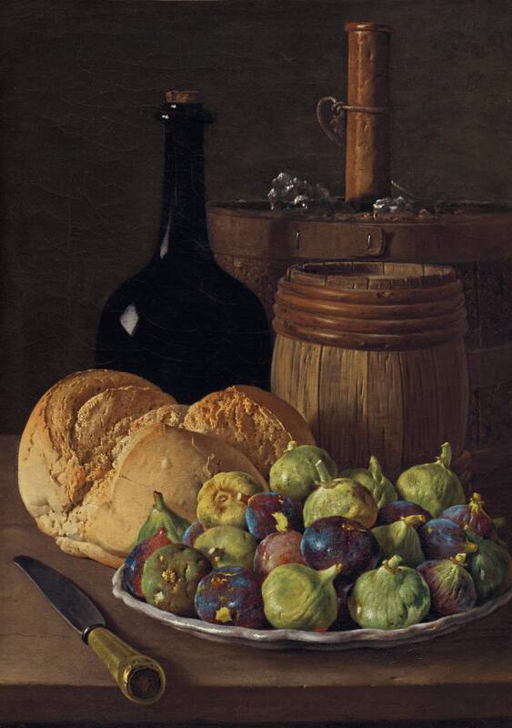 Still Life with Figs and Bread by Luis Meléndez, c. 1770