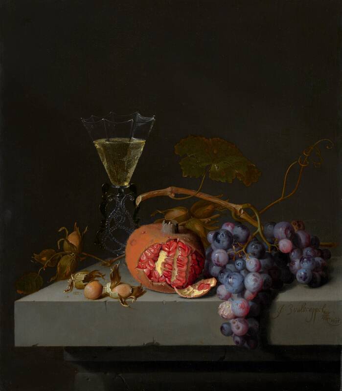 Still Life with Fruit by Jacob van Walscapelle, 1675