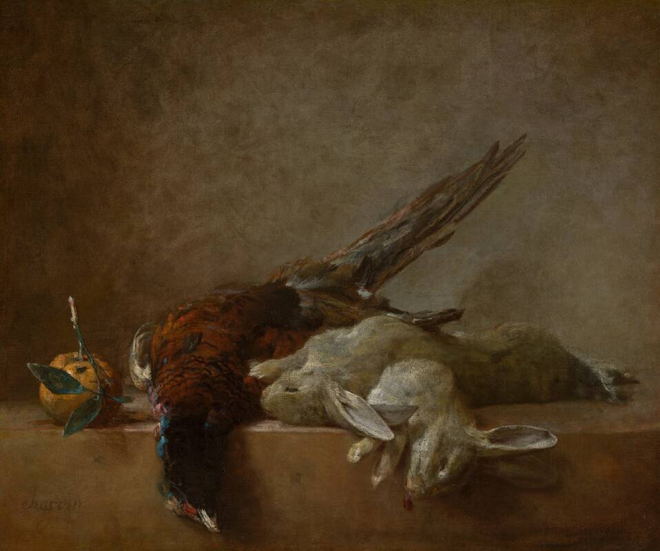 Still Life with Game by Jean Siméon Chardin, probably 1750s