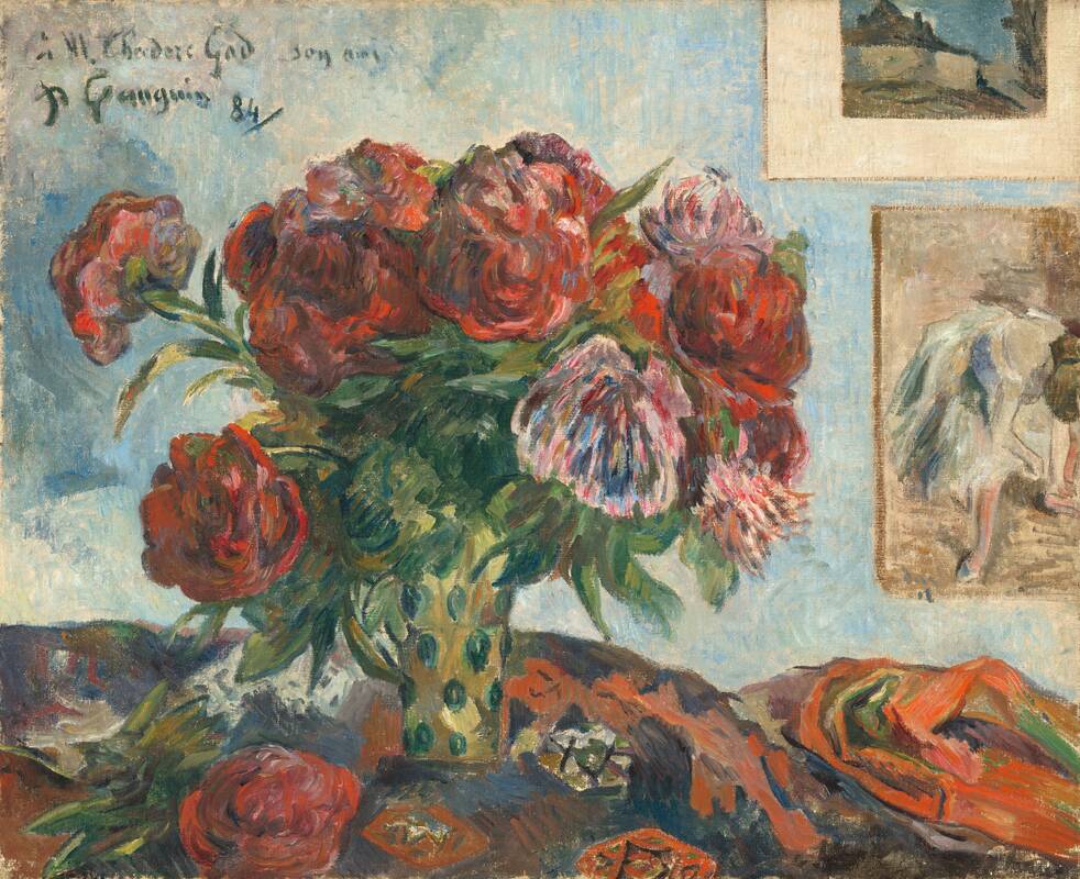 Still Life with Peonies by Paul Gauguin, 1884