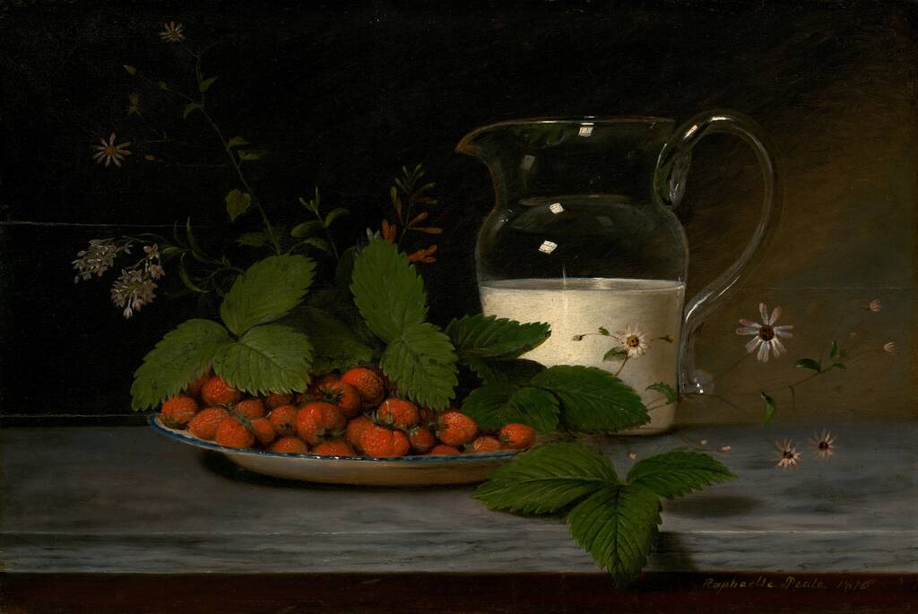 Strawberries and Cream by Raphaelle Peale, 1816