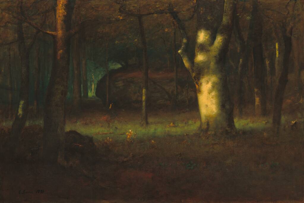 Sunset in the Woods by George Inness, 1891