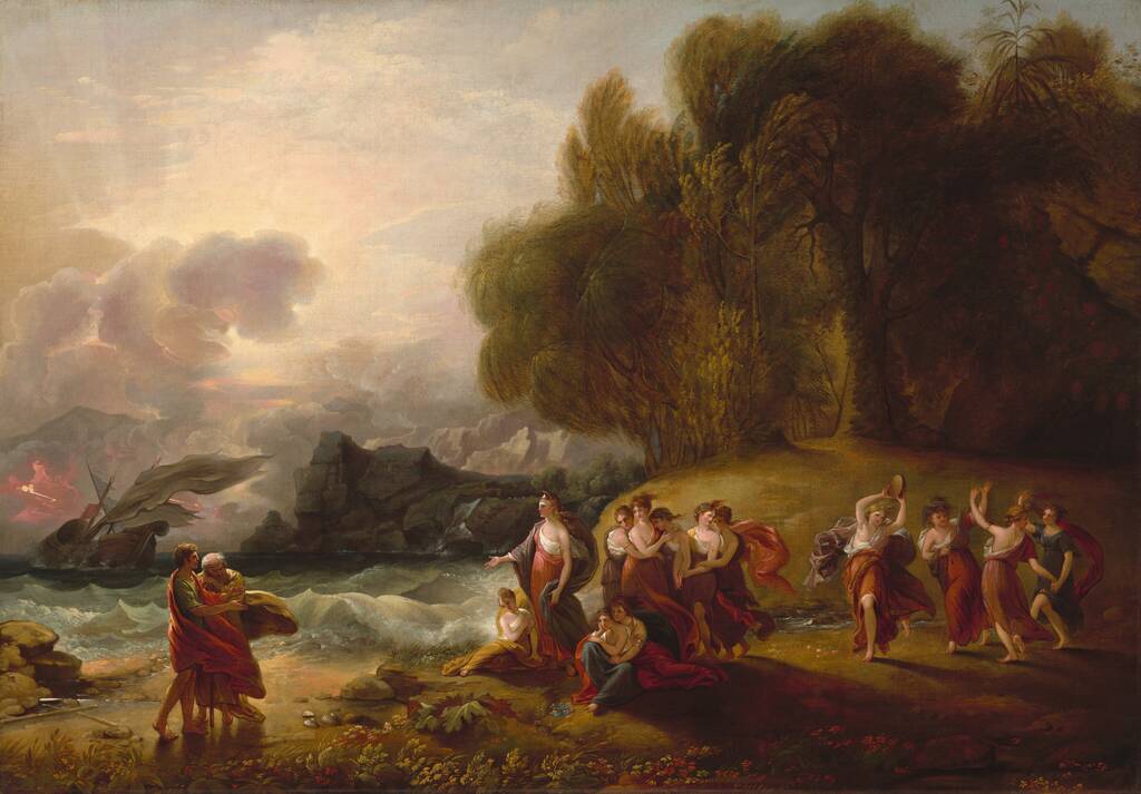 Telemachus and Calypso by Benjamin West, c. 1809