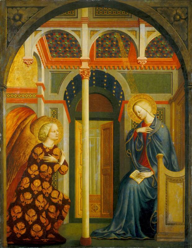 The Annunciation by Masolino da Panicale, c. 1423/1424