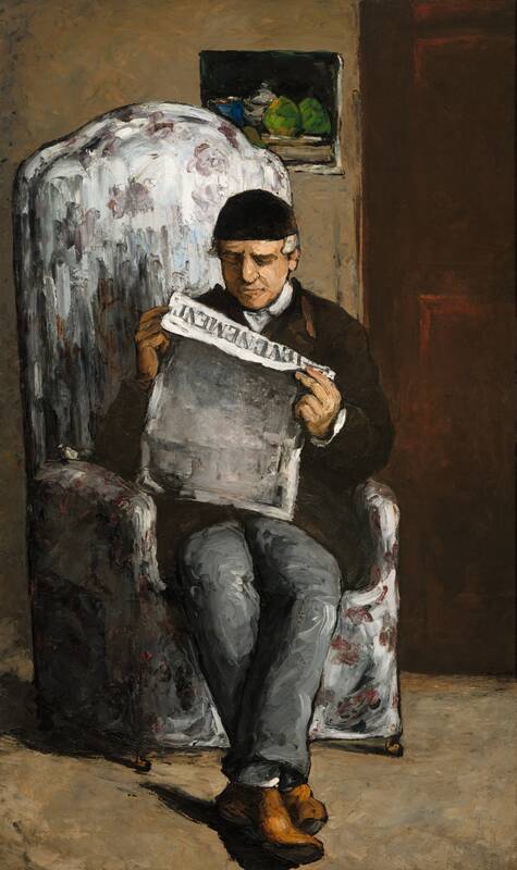 The Artist's Father, Reading "L'Événement" by Paul Cézanne, 1866