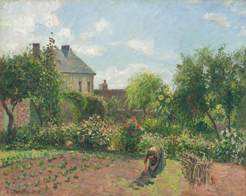 The Artist's Garden at Eragny by Camille Pissarro, 1898