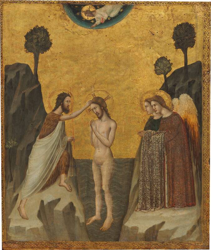 The Baptism of Christ by Giovanni Baronzio, c. 1335