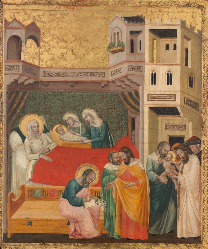 The Birth, Naming, and Circumcision of Saint John the Baptist by Giovanni Baronzio, c. 1335