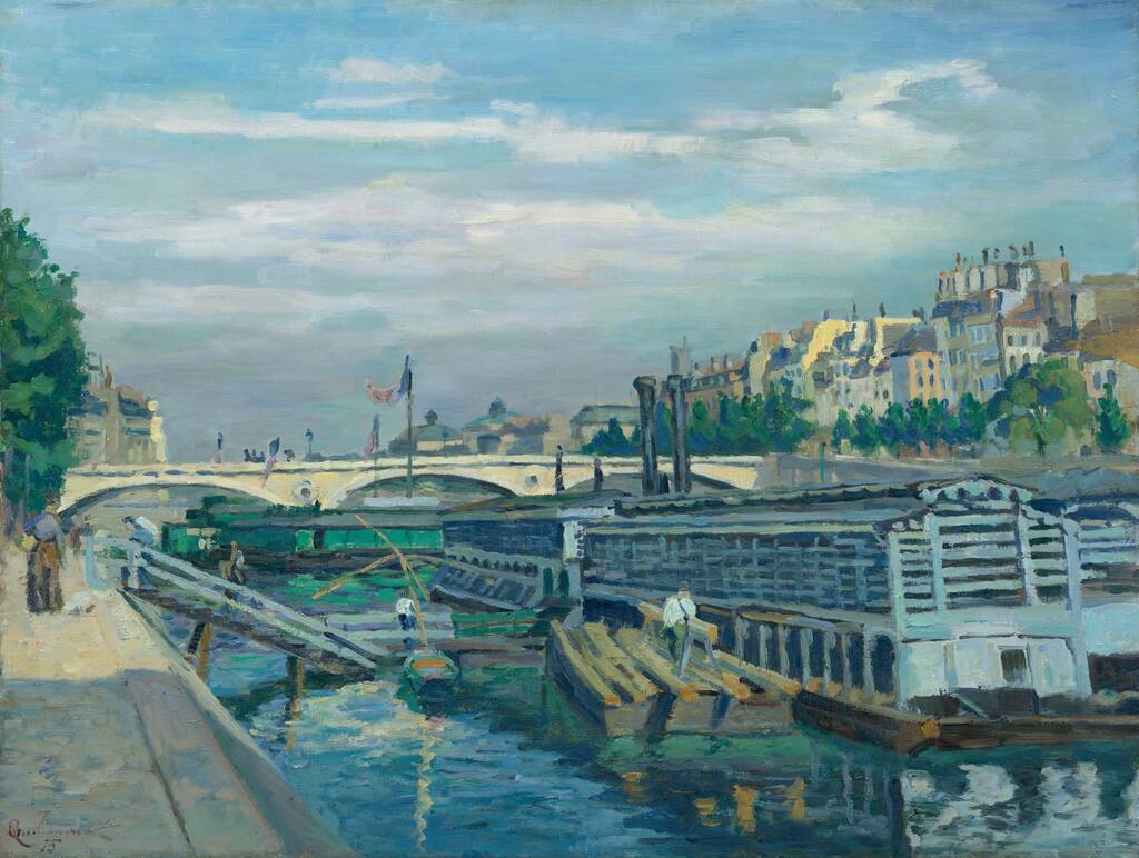 The Bridge of Louis Philippe by Jean-Baptiste-Armand Guillaumin, 1875
