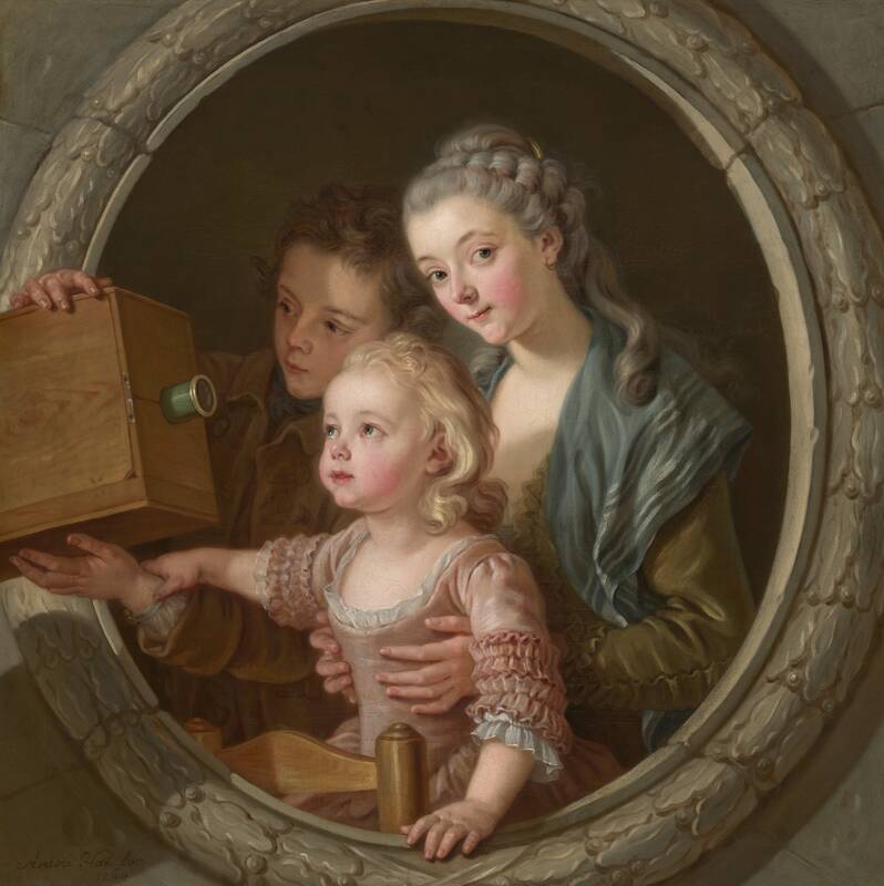 The Camera Obscura by Charles Amédée Philippe Van Loo, 1764