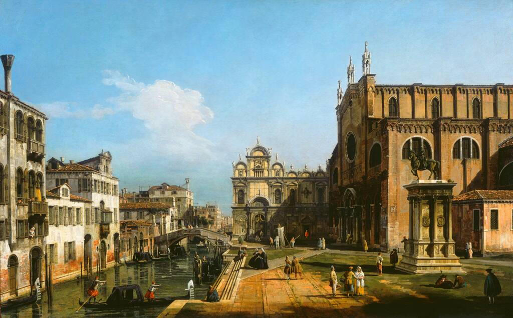 The Campo di SS. Giovanni e Paolo, Venice by Bernardo Bellotto, 1743/1747