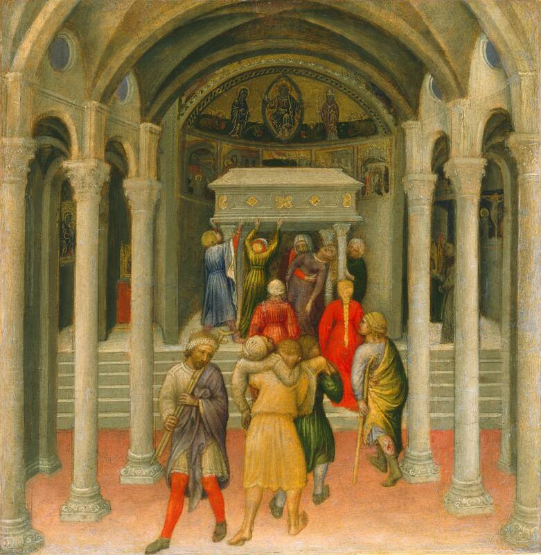 The Crippled and Sick Cured at the Tomb of Saint Nicholas by Gentile da Fabriano, 1425