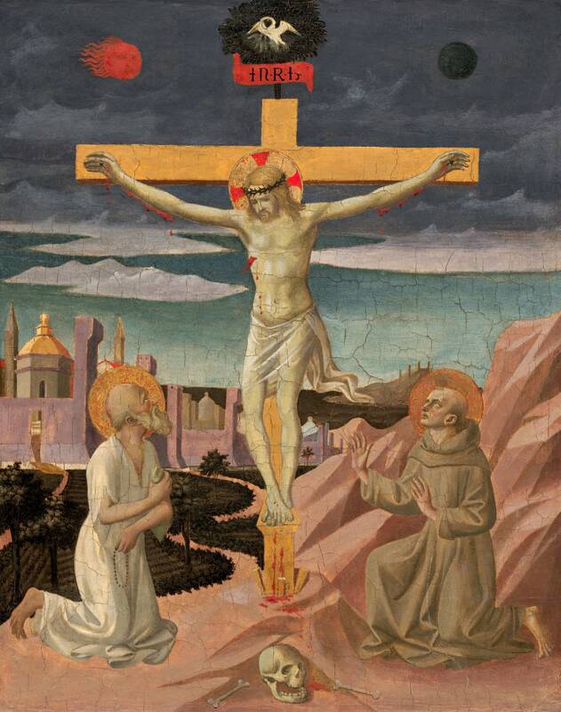 The Crucifixion with Saint Jerome and Saint Francis by Pesellino, c. 1445/1450