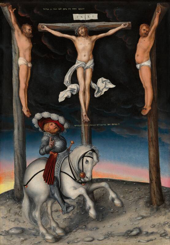 The Crucifixion with the Converted Centurion by Lucas Cranach the Elder, 1536