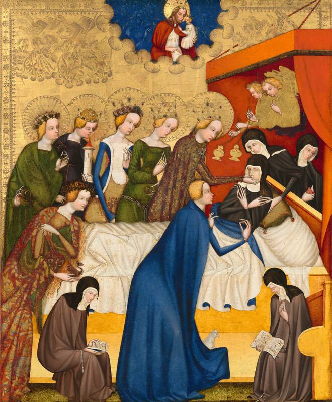 The Death of Saint Clare by Master of Heiligenkreuz, c. 1400/1410