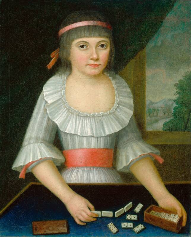 The Domino Girl by American 18th Century, c. 1790