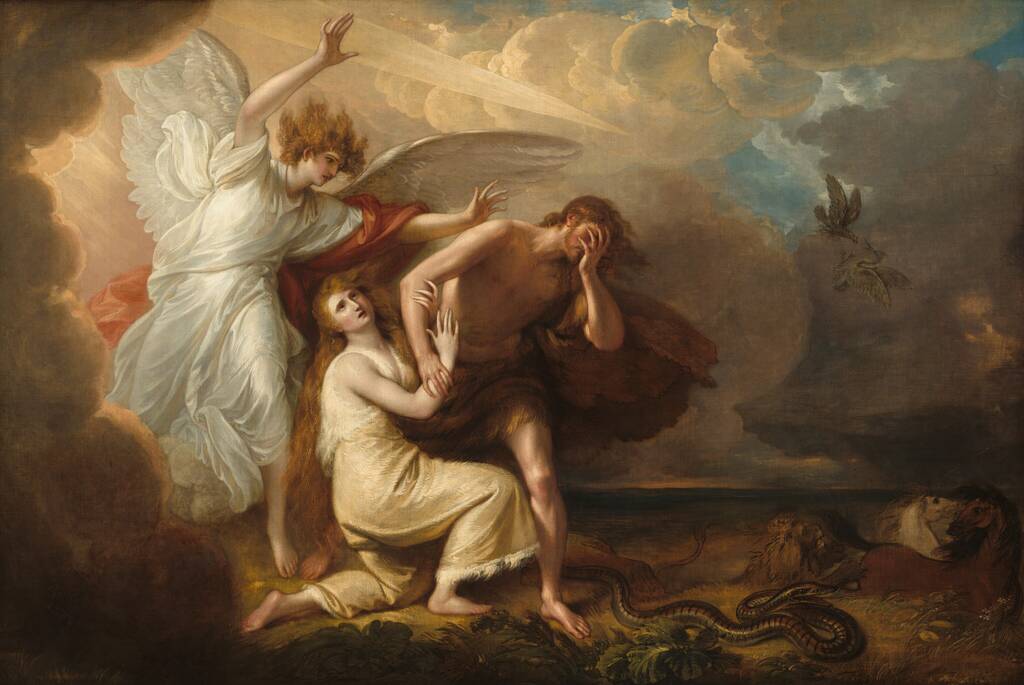 The Expulsion of Adam and Eve from Paradise by Benjamin West, 1791