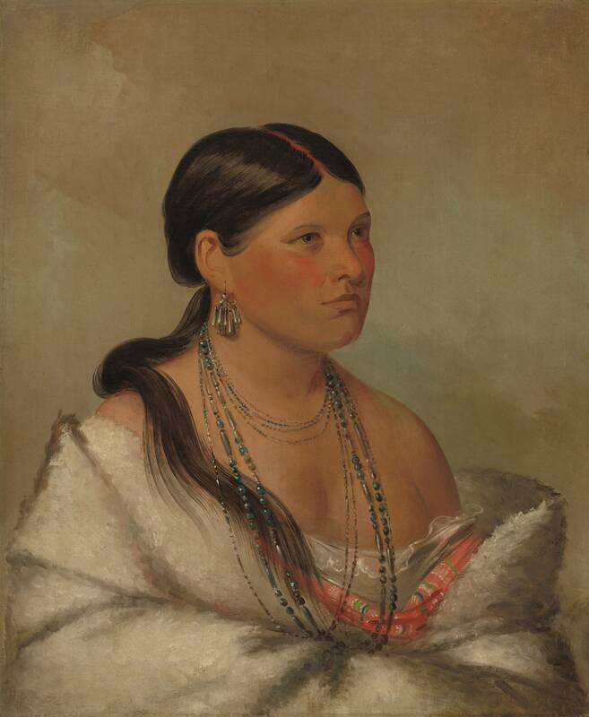 The Female Eagle - Shawano by George Catlin, 1830