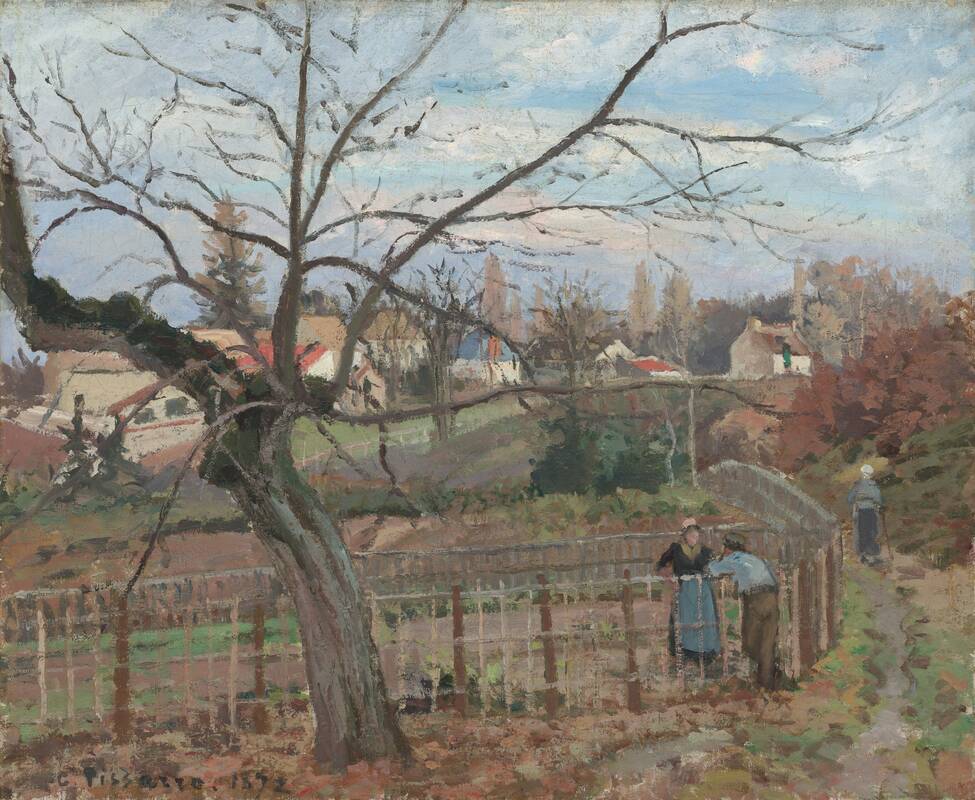 The Fence by Camille Pissarro, 1872
