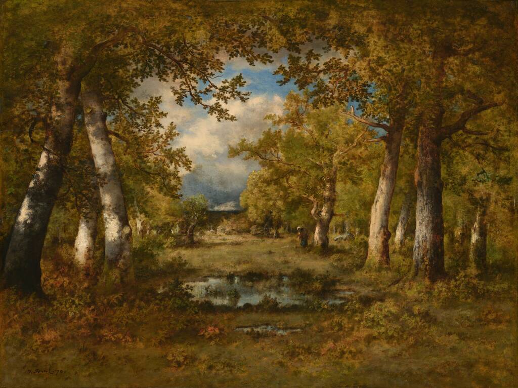 The Frog Pond by Narcisse Diaz de la Peña, 1876