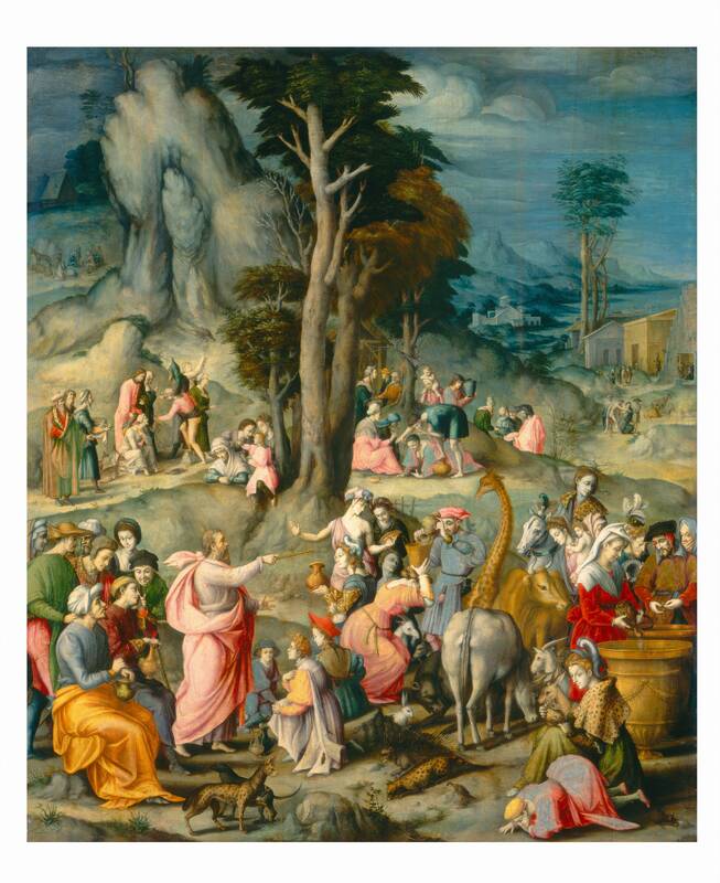 The Gathering of Manna by Bacchiacca, 1540/1555