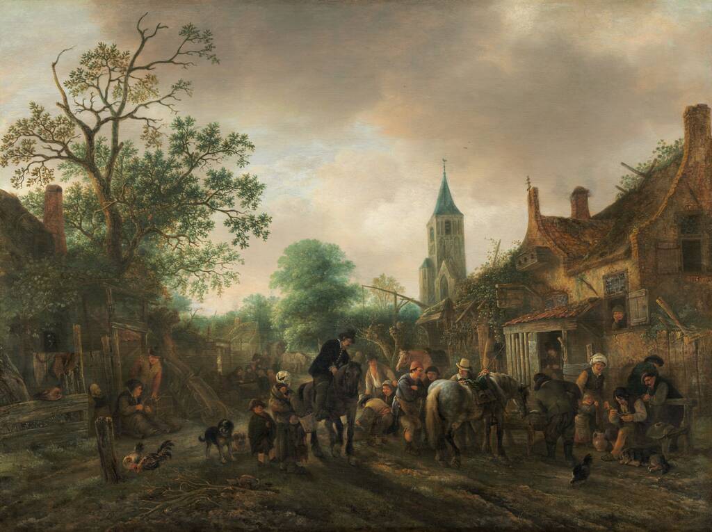 The Halt at the Inn by Isack van Ostade, 1645