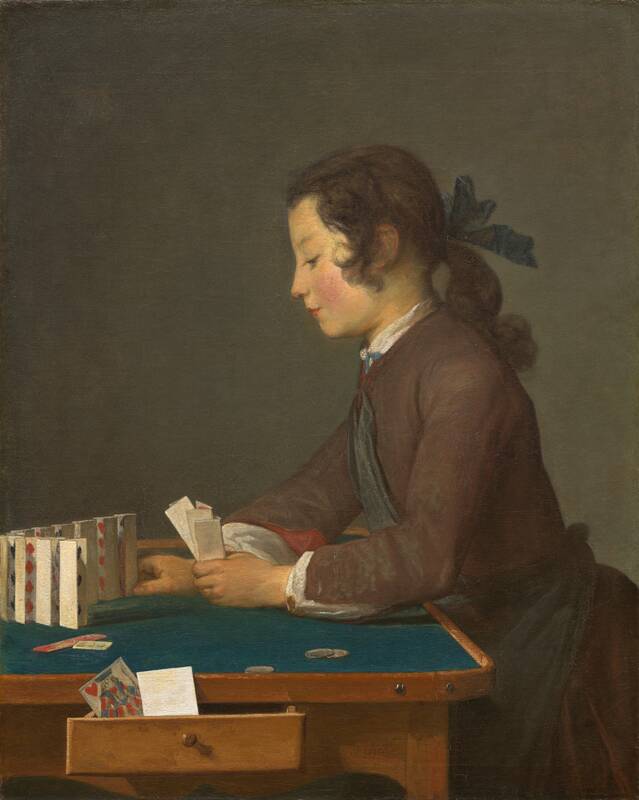 The House of Cards by Jean Siméon Chardin, probably 1737