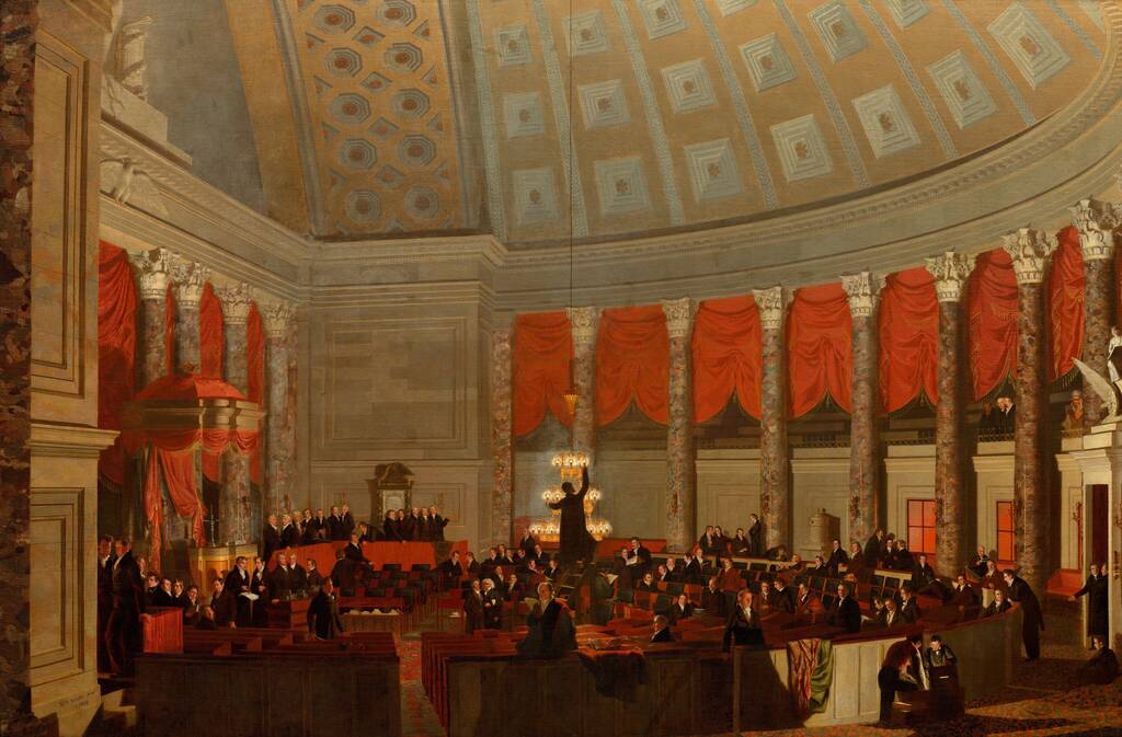 The House of Representatives by Samuel F. B. Morse, 1822, probably reworked 1823